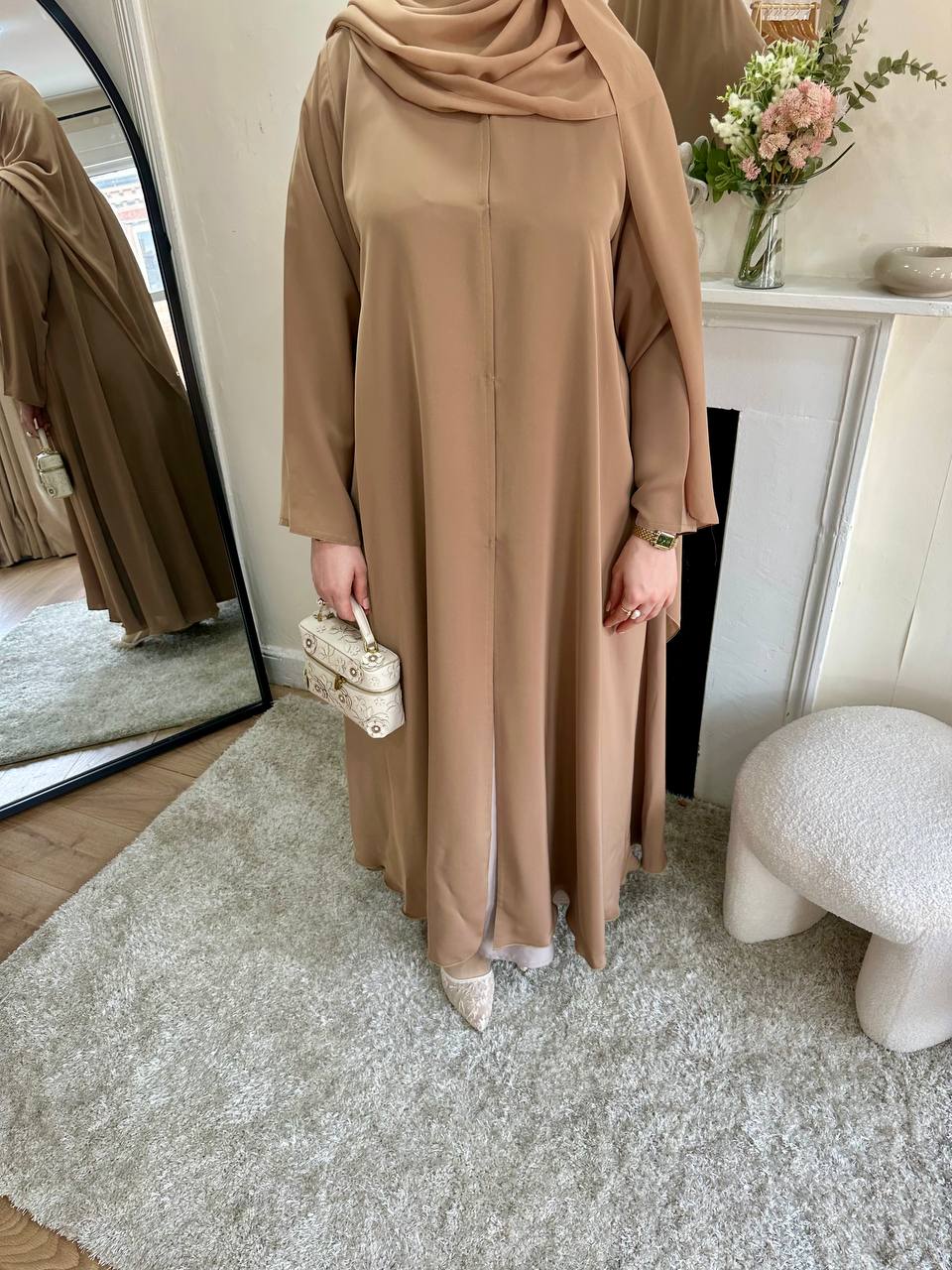 A-Lined Abaya Set – camel thumbnail